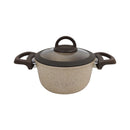 Cookin Aboud Medium Granite Coated Cooking Pot With Glass Cover For Daily Family Cooking