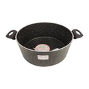 Londra Large Granite Coated Cooking Pot With Stainless Steel Cover For Family Meals