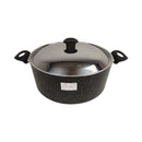Londra Large Granite Coated Cooking Pot With Stainless Steel Cover For Family Meals