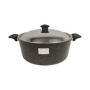 Londra Large Granite Coated Cooking Pot With Stainless Steel Cover For Family Meals
