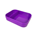 Purple plastic container on a white background