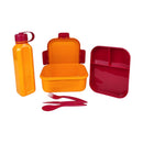 M Design Lunch Box And Water Bottle Set PP5 Plastic 2100ml & 800ml For Daily Use