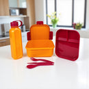 M Design Lunch Box And Water Bottle Set PP5 Plastic 2100ml & 800ml For Daily Use