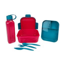 M Design Lunch Box And Water Bottle Set PP5 Plastic 2100ml & 800ml For School Work Use