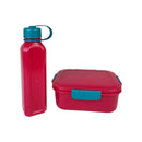 M Design Lunch Box And Water Bottle Set PP5 Plastic 2100ml & 800ml For School Work Use