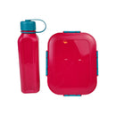 M Design Lunch Box And Water Bottle Set PP5 Plastic 2100ml & 800ml For School Work Use
