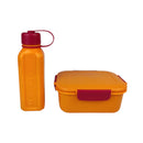 M Design Lunch Box And Water Bottle Set PP5 Plastic 1600ml & 650ml For School Work Use