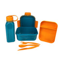 M Design Lunch Box And Water Bottle Set PP5 Plastic 1600ml & 650ml For School And Work