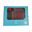 M Design Lunch Box And Water Bottle Set PP5 Plastic For School Work And Daily Meals