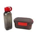 M Design Lunch Box And Water Bottle Set PP5 Plastic For School Work And Daily Meals