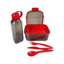 M Design Lunch Box And Water Bottle Set PP5 Plastic For School Work And Daily Meals