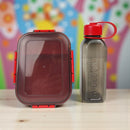 M Design Lunch Box And Water Bottle Set PP5 Plastic For School Work And Daily Meals