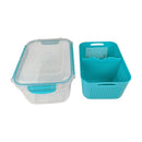 Lock And Fresh Ventilated Food Storage Container 3L PP5 Plastic With Inner Basket For Produce Freshness