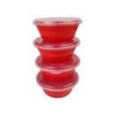Food Storage Containers Set Of 4 Pieces 600ml PP5 Plastic With Secure Lids For Daily Food Storage