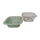 2-in-1 Square Washing and Straining Bowl – Compact Kitchen Colander with Inner Drain Bowl