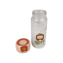 Cute Glass Water Bottle 400 ml – Leak-Resistant Kids Drinking Bottle with Cartoon Lid