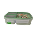LocknLock To-Go 3-Compartment Lunch Box – Green PP5 Leak-Resistant Food Container