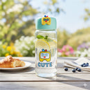 Cute Glass Water Bottle 400 ml – Leak-Resistant Kids Drinking Bottle with Cartoon Lid