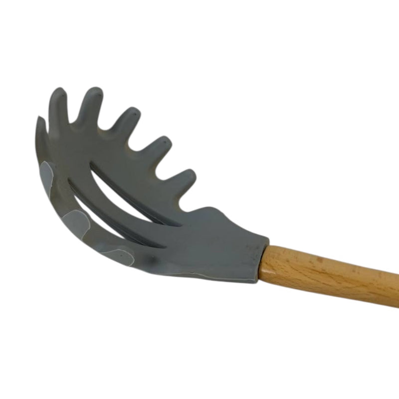 ماستر شيف مغرفة مكرونة 32×7 سم – سيليكون بمقبض خشبي لتقديم الباستا