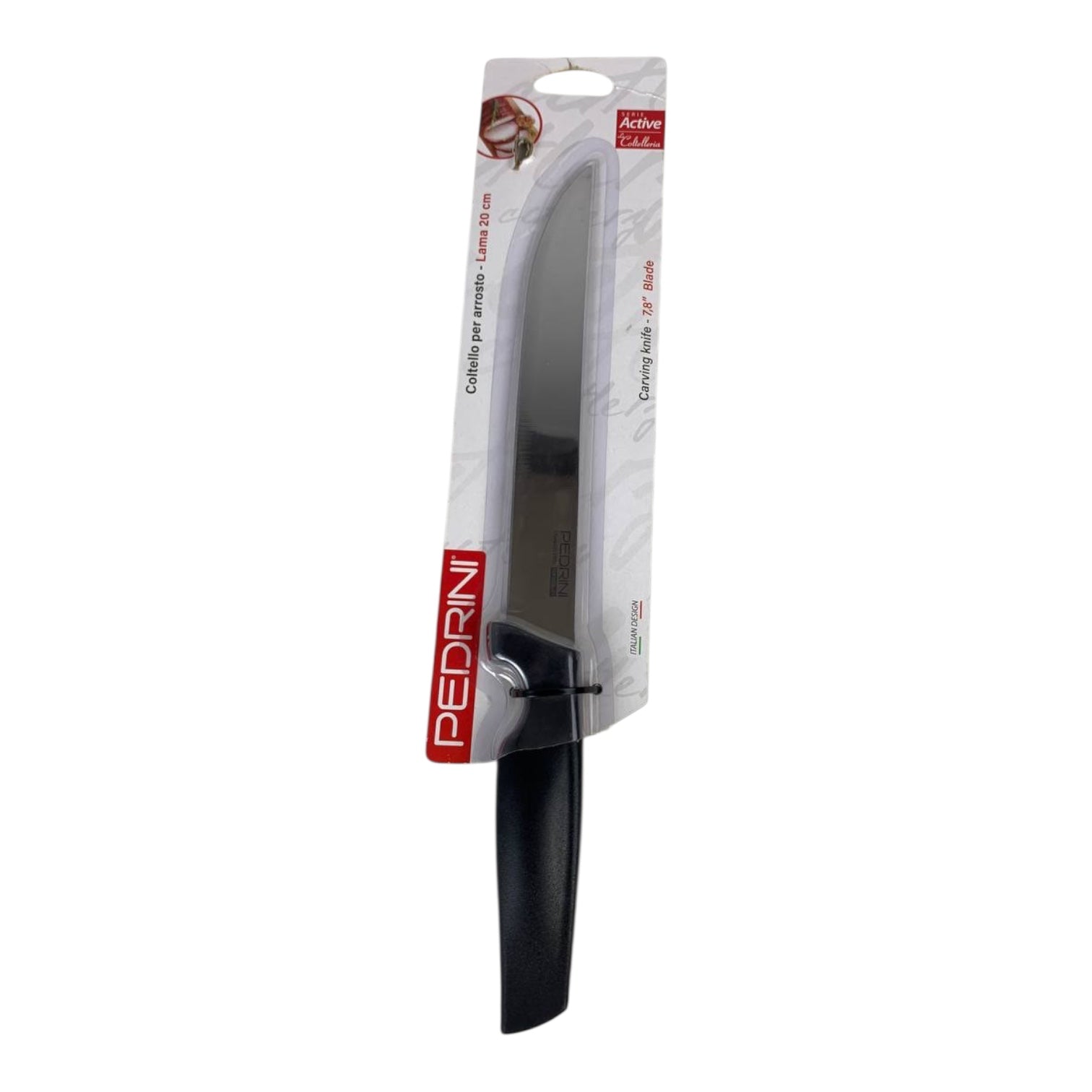 Pedrini knife with packaging on a white background