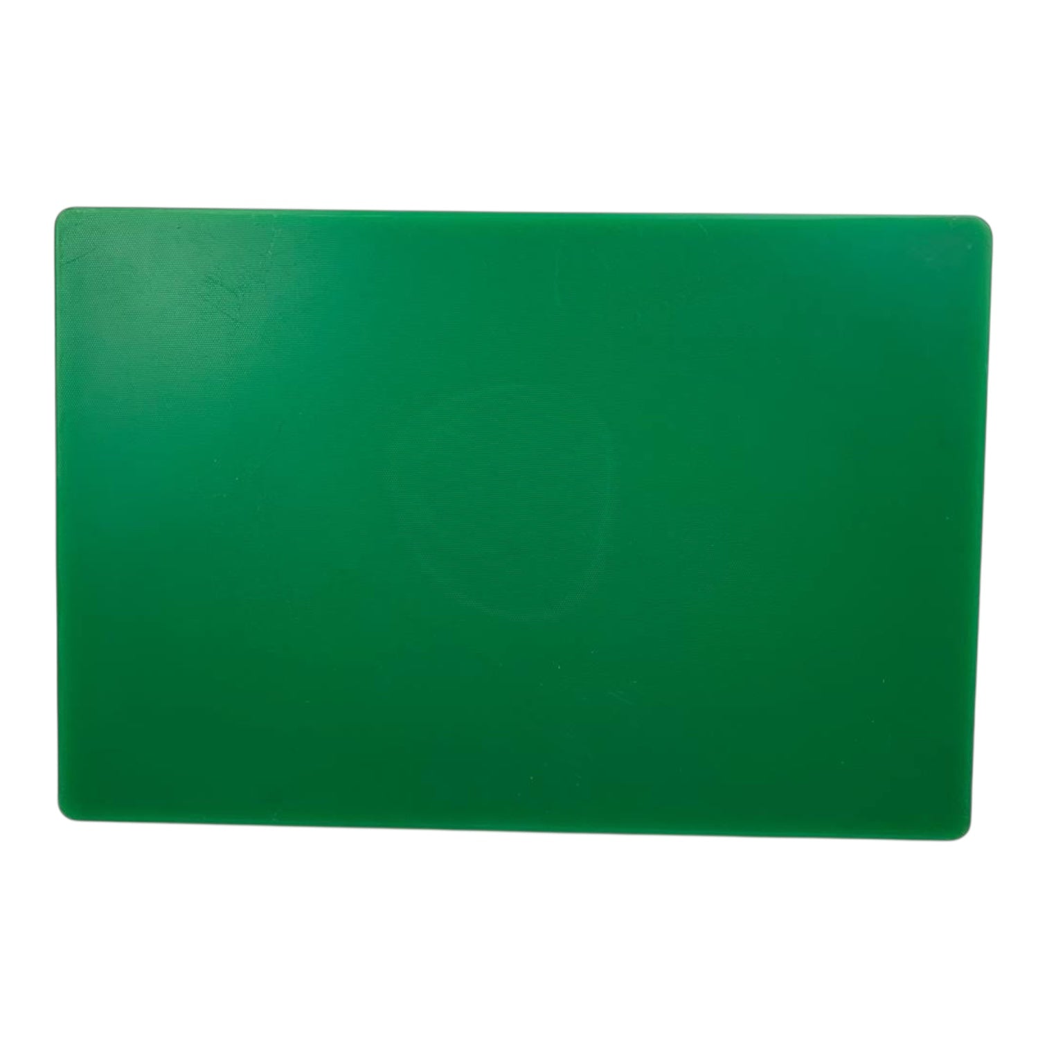 Green cutting board on a white background