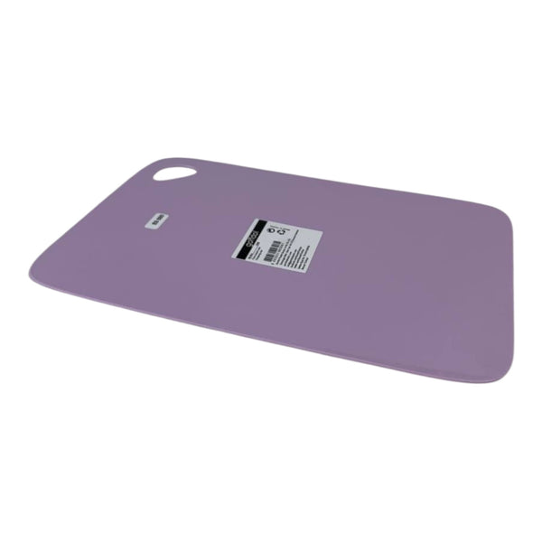 Purple phone case with a label on a white background