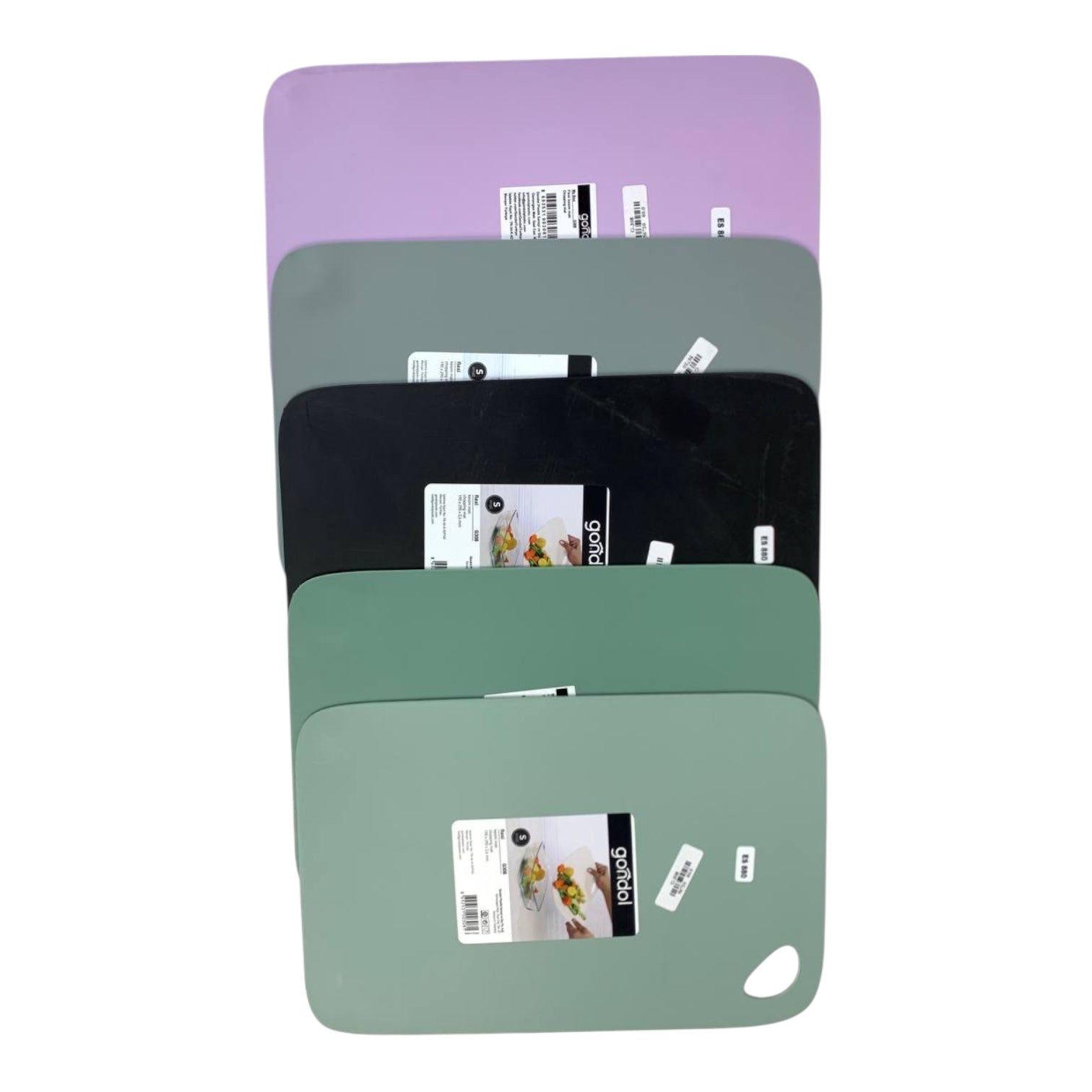 Four colorful laptop sleeves stacked on a white background