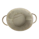 سلة تخزين قماشية دائرية بمقابض 28×26×17 سم – منظم قابل للطي للملابس والمنزل