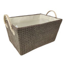 سلة تخزين قماشية بمقابض 32×21×16 سم – منظم قابل للطي للملابس والمنزل