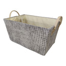 سلة تخزين قماشية بمقابض 32×21×16 سم – منظم قابل للطي للملابس والمنزل