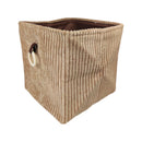 سلة تخزين قماش كوردروي 31×31×31 سم – منظم قابل للطي بمقبض للمنزل