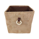 سلة تخزين قماش كوردروي 31×31×31 سم – منظم قابل للطي بمقبض للمنزل