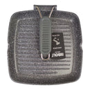 ريسولي جريل جرانيت 26×26×3.5 سم – مقلاة مربعة غير لاصقة من الألمنيوم المصبوب بمقبض قابل للطي