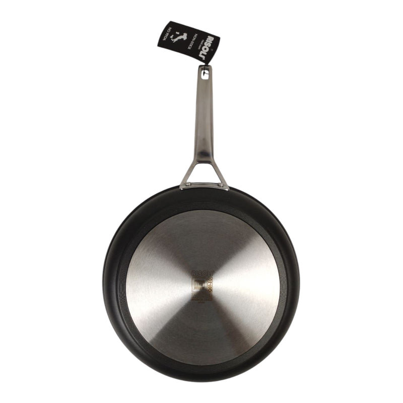ريسولي مقلاة بلاك بلس 28×28×5.2 سم – مقلاة غير لاصقة من الألمنيوم المصبوب بمقبض ستانلس ستيل صناعة إيطاليا