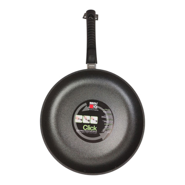 ريسولي مقلاة غير لاصقة 32×32×6 سم – ألمنيوم مصبوب بمقبض قابل للإزالة صناعة إيطاليا