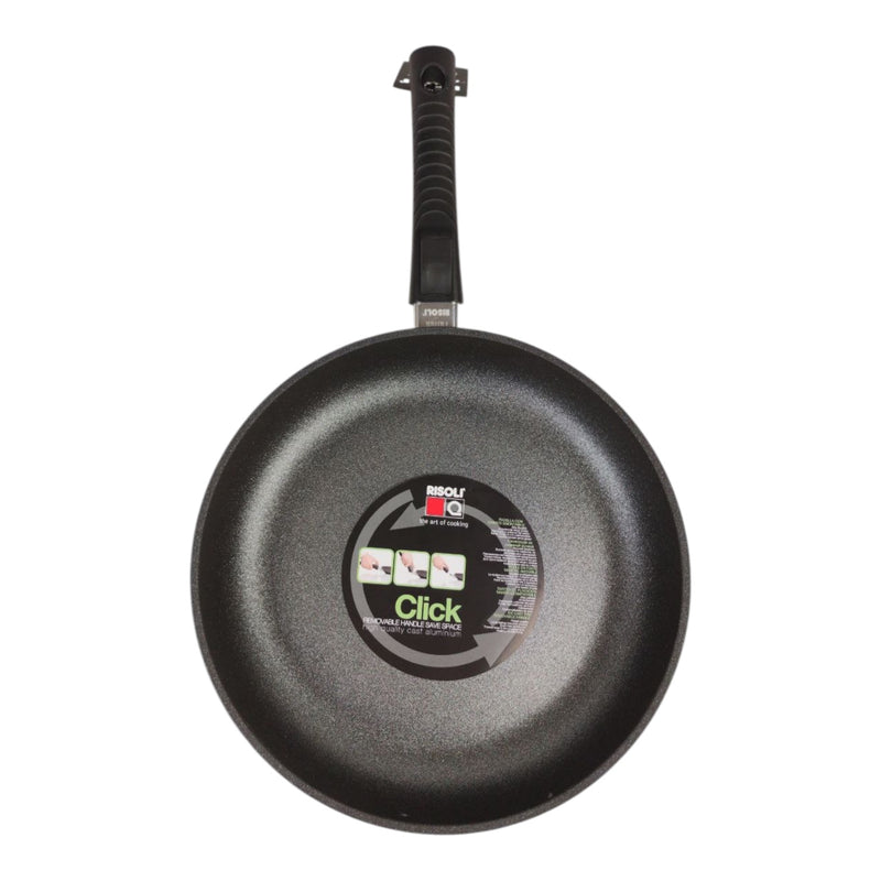 ريسولي مقلاة غير لاصقة 32×32×6 سم – ألمنيوم مصبوب بمقبض قابل للإزالة صناعة إيطاليا