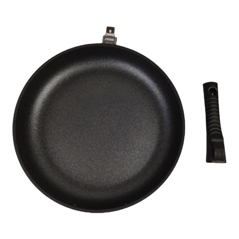 ريسولي مقلاة غير لاصقة 32×32×6 سم – ألمنيوم مصبوب بمقبض قابل للإزالة صناعة إيطاليا