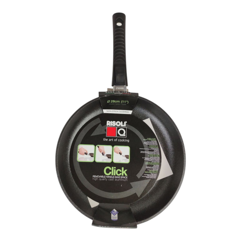 مقلاة ريسولي أوبتيما كليك 28 سم – أواني طهي إيطالية ألمنيوم مصبوب غير لاصقة