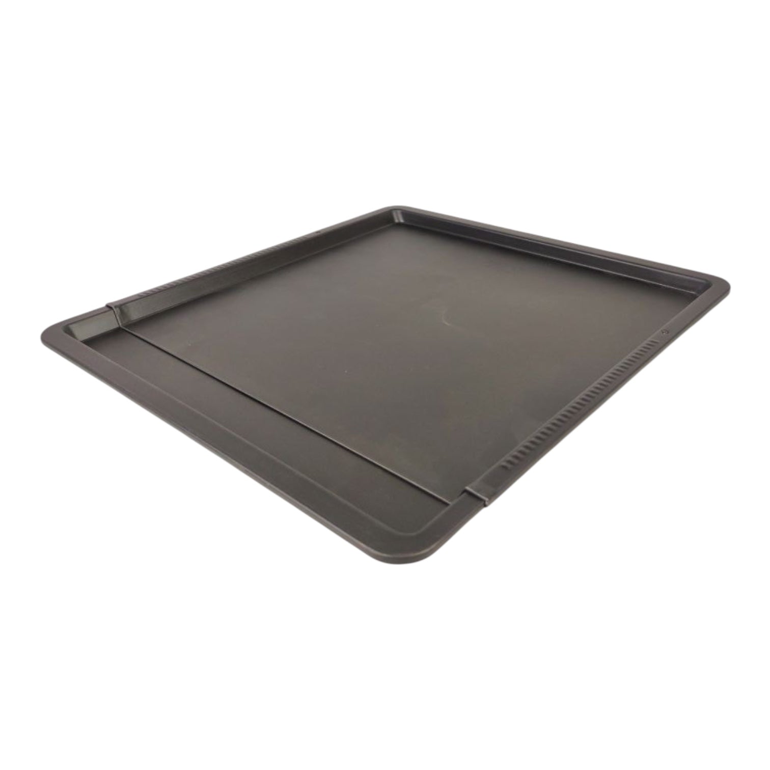 Gray baking tray on a white background