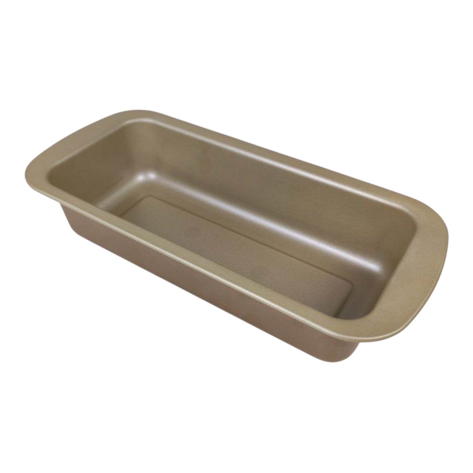 Beige loaf pan on a white background