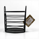 Black metal organizer with a 'Sanye' tag on a white background