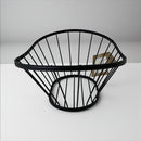 وعاء معدني شبكي أسود أنيق للفواكه وتخزين الطعام – سلة ديكور للمطبخ وغرفة الطعام