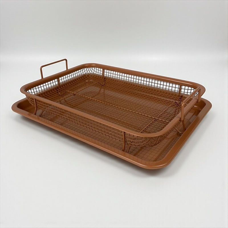 Copper Oven Air Fryer Basket, 35cm