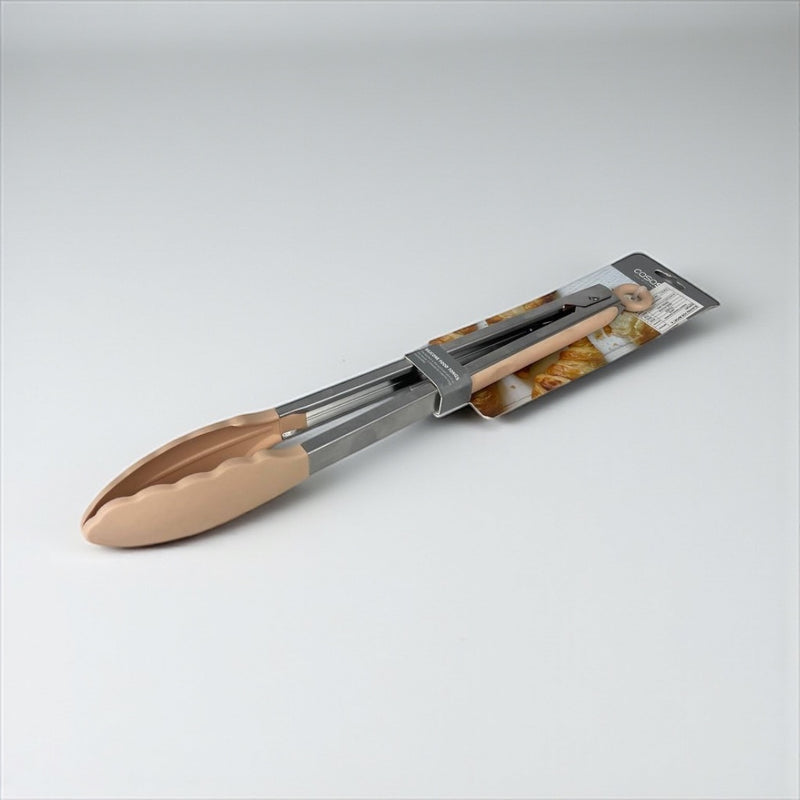 Pair of tongs with wooden handles on a white background available at cupindy.com