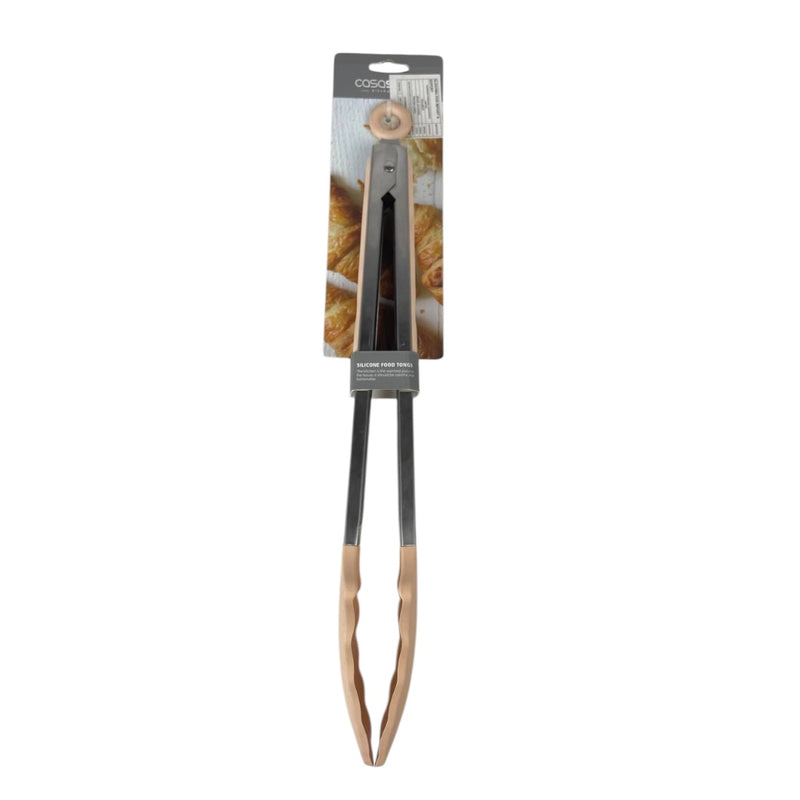 Pair of tongs with wooden handles on a white background available at cupindy.com