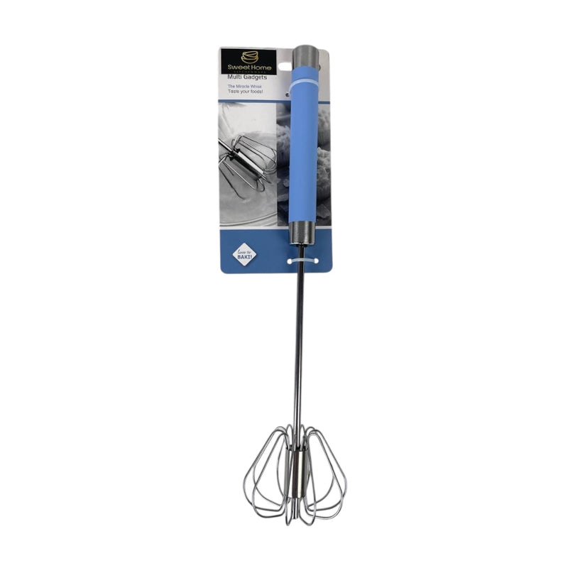 Handheld whisk with blue handle on a white background available at cupindy.com