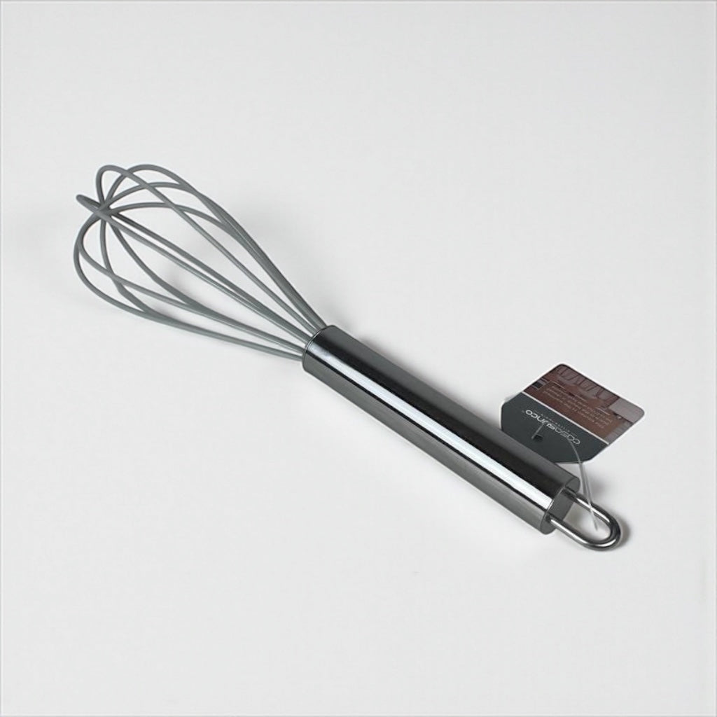 Metal whisk with a wooden handle on a white background available at cupindy.com