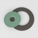 Two circular rubber buffers, one green and one brown, on a white background available at cupindy.com
