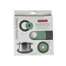 Packaging of Danny Home silicone trivets with a silver pot and green trivets on a white background available at cupindy.com