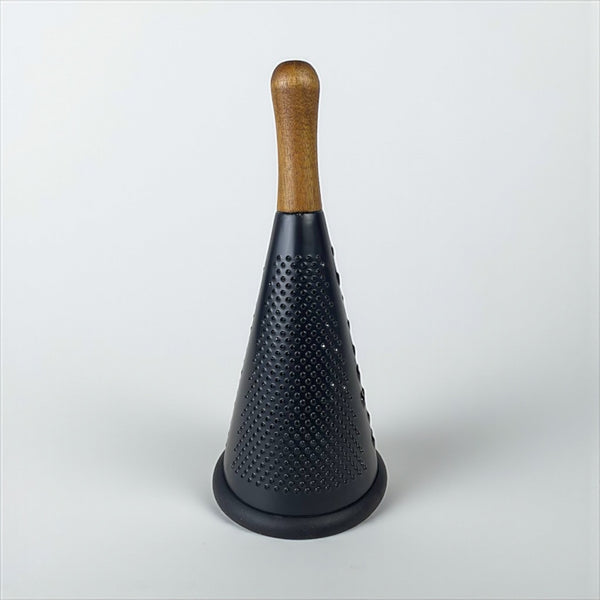 Black textured object with a wooden handle on a white background available at cupindy.com